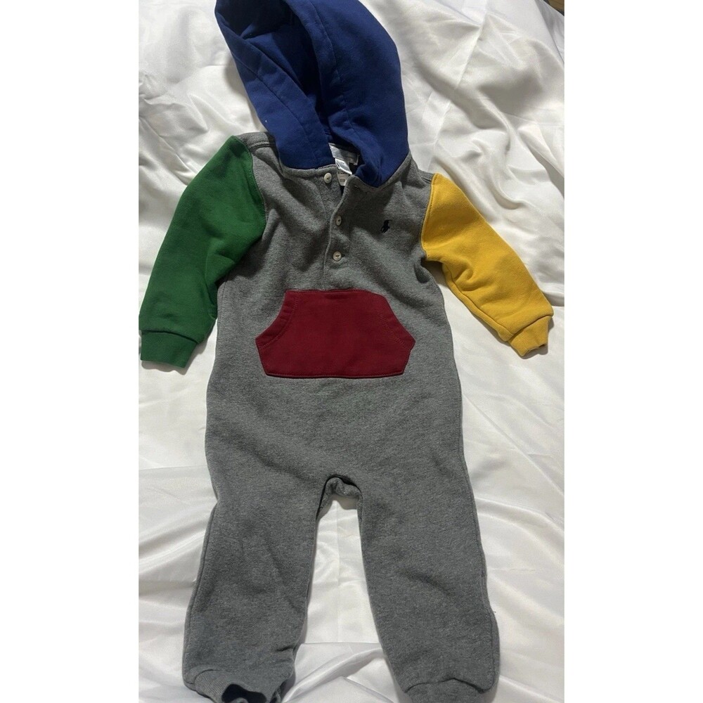 Ralph Lauren Color-block Fleece Coverall 18 Month